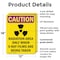 Signmission Radiation & Laser Sign, 18 in H x 12 in W, Plastic, Rectangle OS-2PACK-CR-P-1218-V-10253 - alternate 2